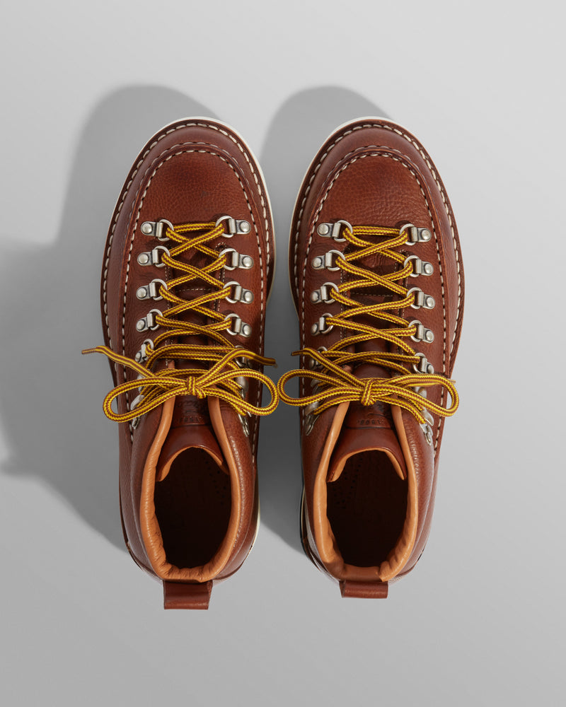 wax london Fracap - Brown Grained Calf Leather M60 Boots