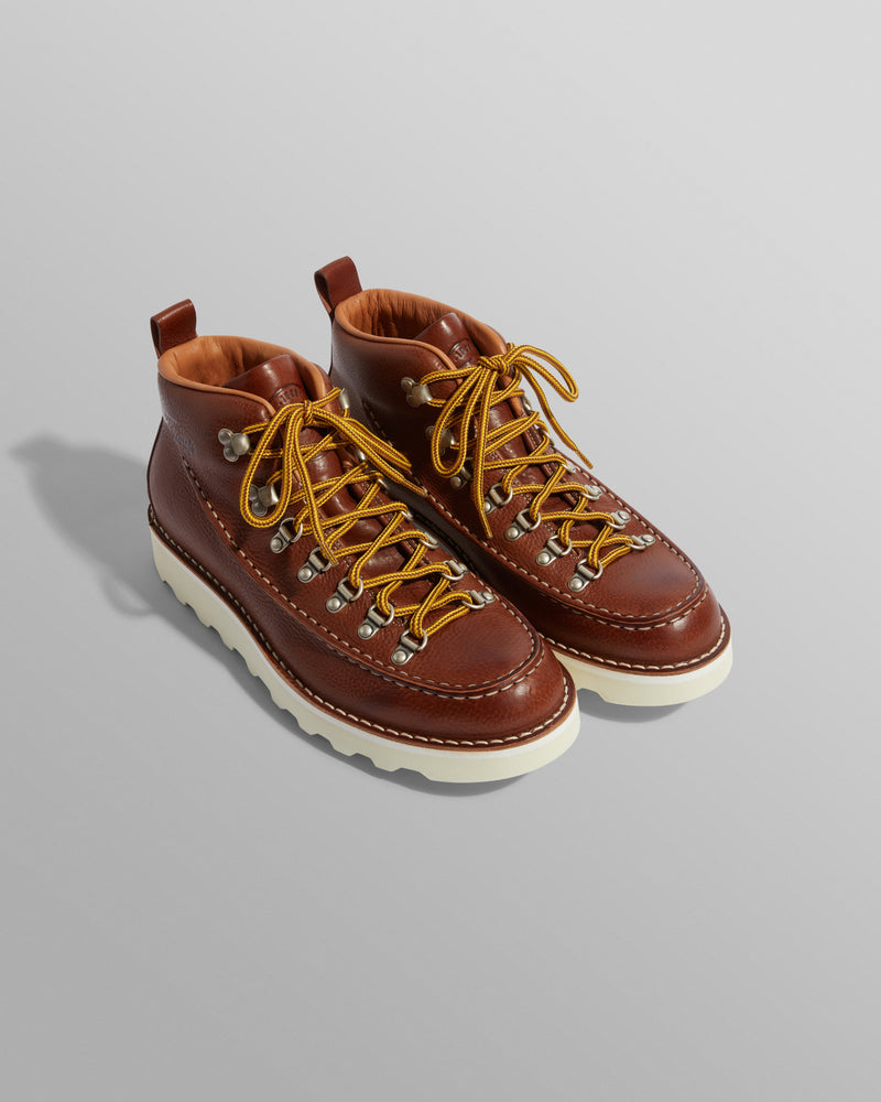 wax london Fracap - Brown Grained Calf Leather M60 Boots