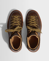 wax london men's Fracap - Brown Pebbled Calf Leather M128 Boots