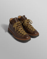wax london men's Fracap - Brown Pebbled Calf Leather M128 Boots