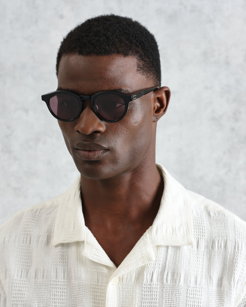 Fulham - Black Acetate Round Sunglasses