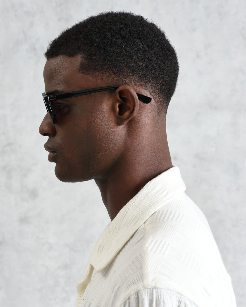 Fulham - Black Acetate Round Sunglasses