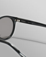 wax london Fulham - Black Acetate Round Sunglasses
