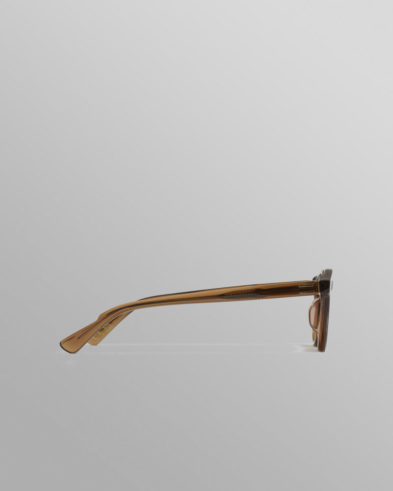 wax london men's Fulham - Treacle Brown Acetate Round Sunglasses