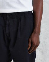 wax london Fuller - Navy Cotton Seersucker Shorts