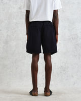 wax london Fuller - Navy Cotton Seersucker Shorts