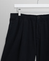 wax london Fuller - Navy Cotton Seersucker Shorts