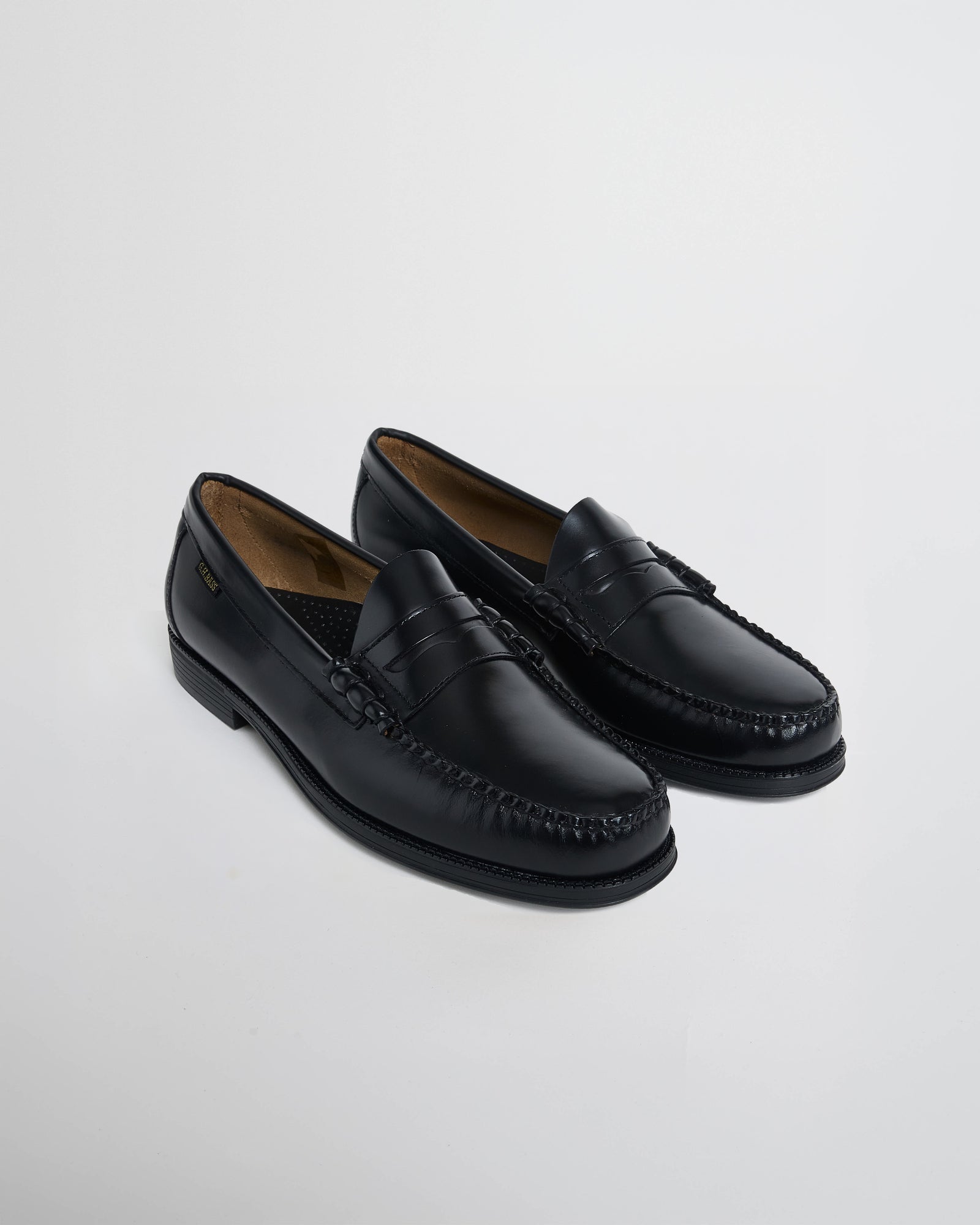 G.H. Bass – Black Easy Weejuns Larson Leather Penny Loafers | Wax