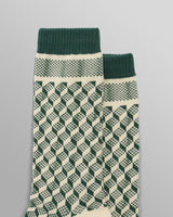 wax london Galway - Green Jacquard Chunky Sock