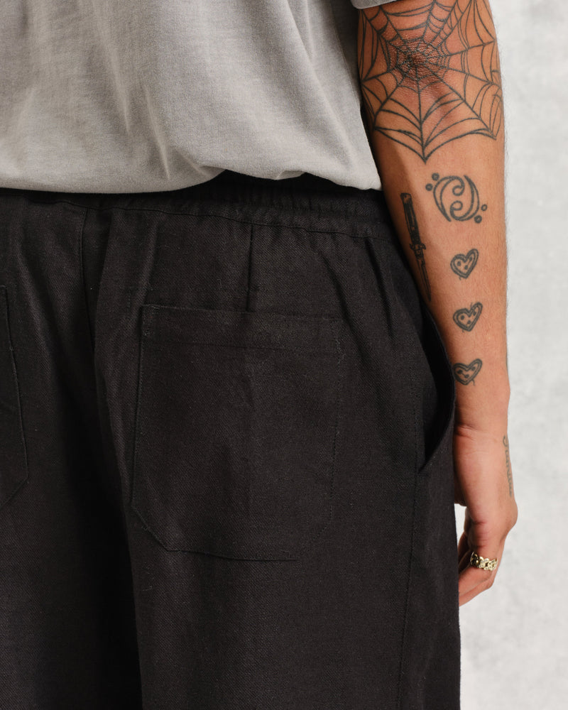 wax london Glencoe - Black Loose Fit Trousers