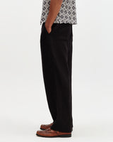 Glencoe - Black Washed Linen Loose Fit Trousers