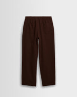 Glencoe - Brown Washed Linen Loose Fit Trousers