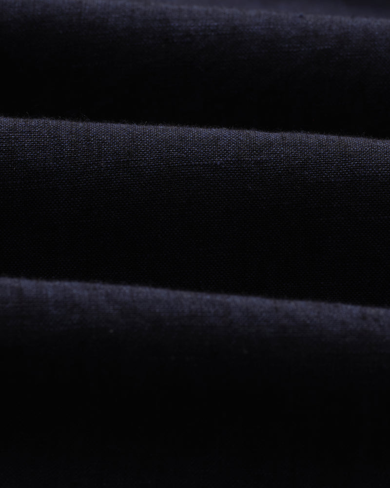 wax london Glencoe - Navy Two-Tone Linen Trousers