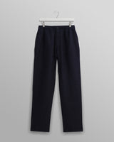wax london Glencoe - Navy Two-Tone Linen Trousers