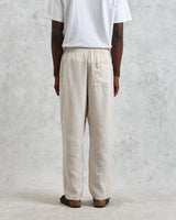 wax london Glencoe - Washed Beige Linen Trousers