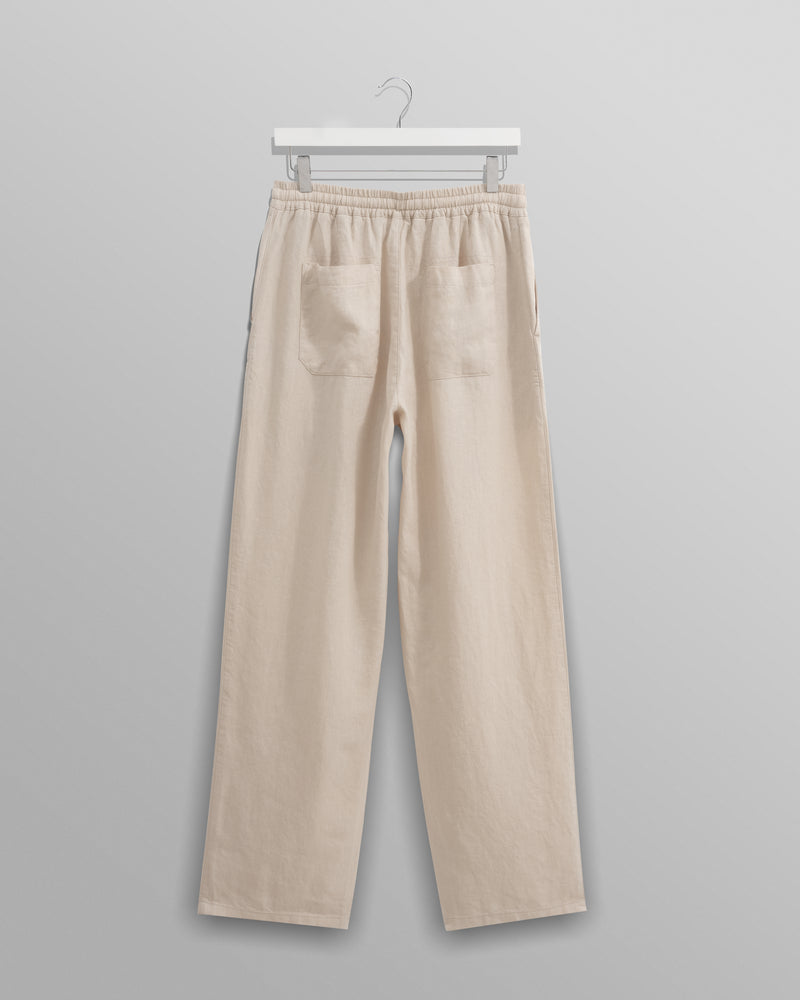 wax london Glencoe - Washed Beige Linen Trousers
