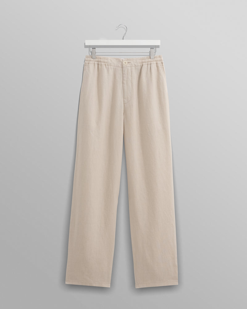 wax london Glencoe - Washed Beige Linen Trousers