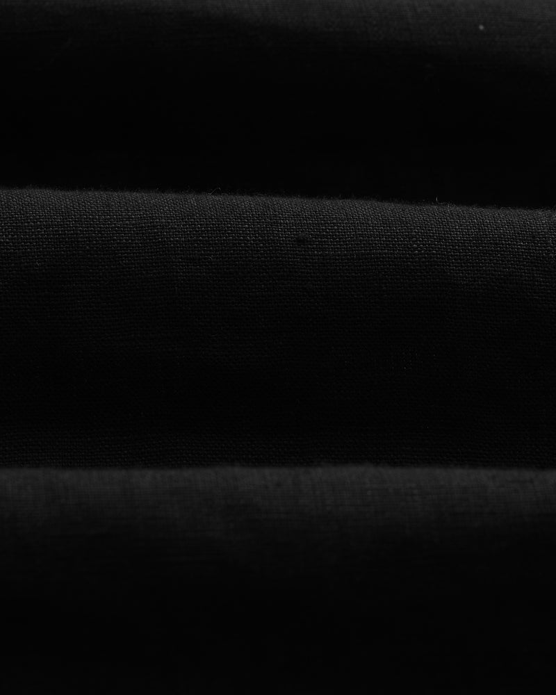 wax london Glencoe - Washed Black Linen Trousers