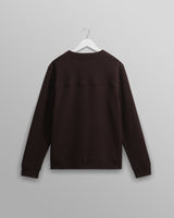 wax london men's Guildford - Dark Brown Structured Waffle Cardigan