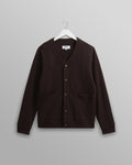 Guildford - Dark Brown Structured Waffle Cardigan