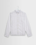 Halcomb - Ecru And Multicolour Stripe Cotton Shirt