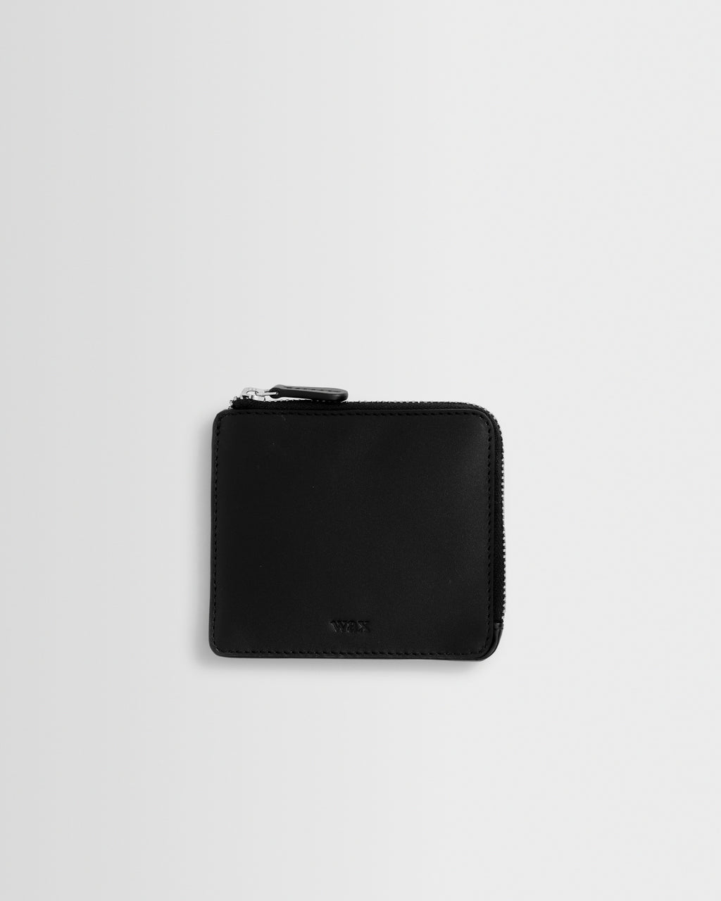 Men's Black Leather Zip Wallet | Wax London
