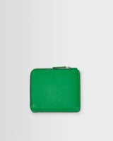 wax london men's HARFORD WALLET SMALL GRAIN LEATHER BRIGHT GREEN