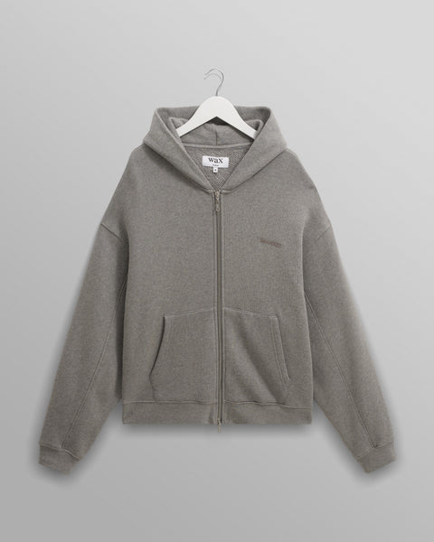 Harris - Grey Embroidered Logo Loopback Cotton Hoodie