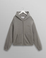 wax london men's Harris - Grey Embroidered Logo Loopback Cotton Hoodie