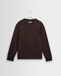 Hayden - Dark Brown Emorised Cotton Long-Sleeve T-Shirt