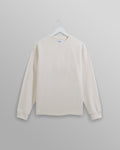 Hayden - Ecru Textured Organic Cotton Long Sleeve T-Shirt