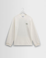 wax london men's Hayden - White And Green Botanical Graphic Cotton T-Shirt