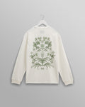 Hayden - White And Green Botanical Graphic Cotton T-Shirt