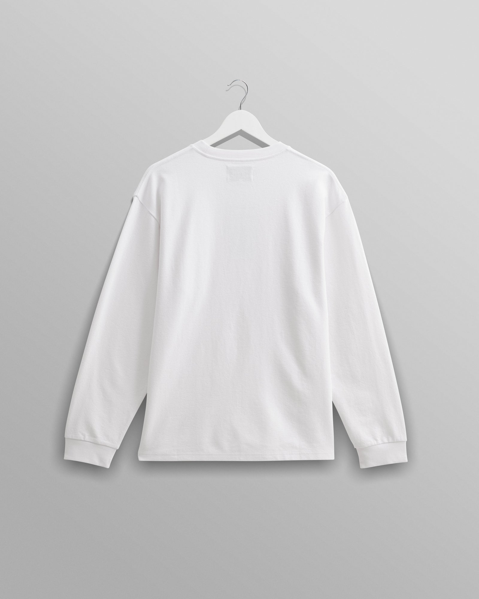 Hayden White Textured Organic Cotton Long Sleeve T Shirt Wax London