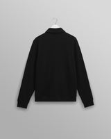 wax london men's Hays - Black Structured Waffle Overshirt