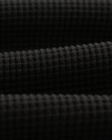 wax london men's Hays - Black Structured Waffle Overshirt