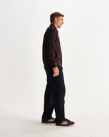 wax london men's Hays - Dark Brown Structured Waffle Overshirt