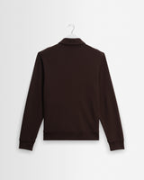 wax london men's Hays - Dark Brown Structured Waffle Overshirt