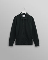 wax london Hays - Dark Green Waffle Overshirt