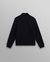 wax london men's Hays - Navy Structured Waffle Overshirt