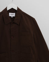 wax london men's Healey - Brown Organic Cotton Chore Jacket