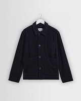wax london men's Healey - Navy Corduroy Chore Jacket