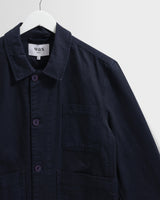 wax london men's Healey - Navy Organic Cotton Chore Jacket