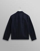 wax london men's Healey - Navy Organic Cotton Chore Jacket