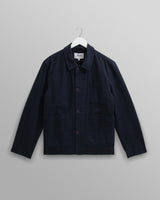 wax london men's Healey - Navy Organic Cotton Chore Jacket