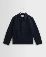 wax london men's Healey - Navy Organic Cotton Chore Jacket