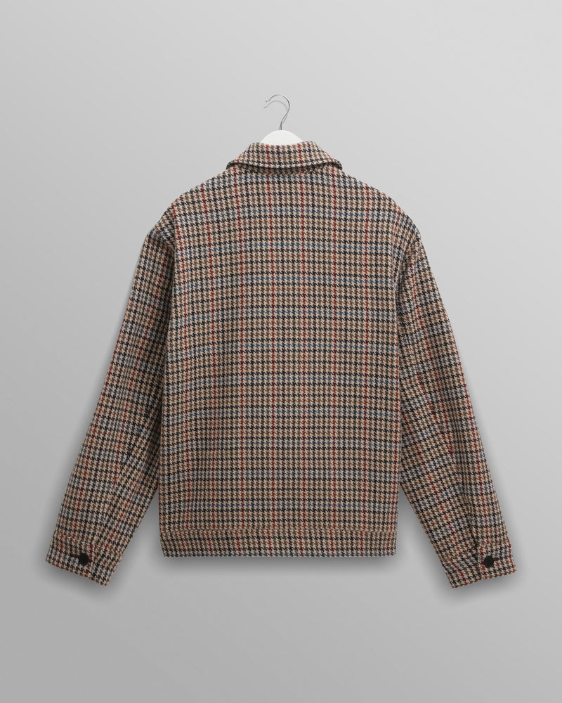 wax london men's Heath - Natural Houndstooth Check Jacket