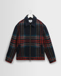 Heath - Navy And Multicolour Check Wool Jacket