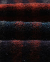 wax london men's Heath - Navy And Multicolour Wool Check Jacket