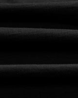 wax london men's Hill - Black Slub Organic Cotton Henley T-Shirt